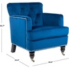 image:imageSafavieh Home Colin Blush Pink Velvet and White Washed Tufted Club ChairNavy  Espresso