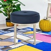 image:imageSafavieh Home Collection Angelea Navy and Brass Round OttomanNavy  Brass