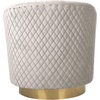 image:imageSafavieh Home Collection Clara Quilted Swivel Dusty Rose Tub Accent ChairPale Taupe  Gold