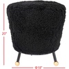 image:imageSafavieh Home Collection Oriana Retro Black Sheepskin OttomanBlack