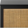 image:imageSafavieh Home Collection Zadie Coastal BlackNatural Rattan 3Door Storage SideboardBlackGold