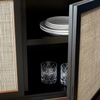 image:imageSafavieh Home Collection Zadie Coastal BlackNatural Rattan 3Door Storage SideboardBlackNatural