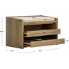 image:imageSafavieh Home Percy 31inch Rustic Oak and Beige Storage BenchRustic Oak  Beige