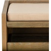 image:imageSafavieh Home Percy 31inch Rustic Oak and Beige Storage BenchRustic Oak  Beige