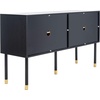 image:imageSafavieh Home Shiloh MidCentury Modern White and Walnut TV Media StandWhite  Black