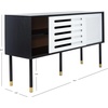 image:imageSafavieh Home Shiloh MidCentury Modern White and Walnut TV Media StandWhite  Black