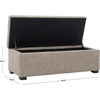 image:imageSafavieh Hudson Collection Williamsburg Brown Leather Large Storage BenchStone
