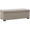 image:imageSafavieh Hudson Collection Williamsburg Brown Leather Large Storage BenchStone