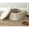 image:imageSafavieh Mercer Collection Victoria Beige Linen Shoe OttomanBeige