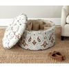 image:imageSafavieh Mercer Collection Victoria Beige Linen Shoe OttomanLight Blue