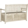 image:imageSafavieh Outdoor Collection Brisbane Grey Storage BenchDistressedWhite