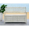 image:imageSafavieh Outdoor Collection Brisbane Grey Storage BenchDistressedWhite