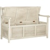 image:imageSafavieh Outdoor Collection Brisbane Grey Storage BenchDistressedWhite