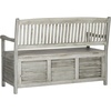 image:imageSafavieh Outdoor Collection Brisbane Grey Storage BenchGrey