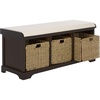 image:imageSAFAVIEH Furniture  Lonan Storage Bench  Grey  Solid Wood  Farmhouse LiftTop Design  Ideal for Entryway Living Room Hallway 18 Seat Height AMH5733ADark Chocolate