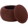 image:imageSAFAVIEH Furniture  Siara Round Storage Ottoman  Cream Upholstered with Hidden Storage  Modern Footrest Stool for Living Room Bedroom amp Entryway 242 W x 242 D x 17 H OTT3404ARust