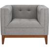 image:imageSafavieh Couture Home Garnet MidCentury Light Grey Linen Tufted Arm Chair