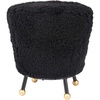 image:imageSafavieh Home Collection Oriana Retro Black Sheepskin OttomanBlack