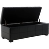 image:imageSafavieh Hudson Collection Williamsburg Brown Leather Large Storage BenchBlack