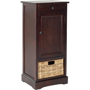 image:imageSafavieh American Homes Collection Raven Vintage Grey Tall Storage UnitDark Cherry