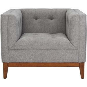 image:imageSafavieh Couture Home Garnet MidCentury Light Grey Linen Tufted Arm Chair