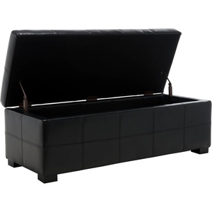 image:imageSafavieh Hudson Collection Williamsburg Brown Leather Large Storage BenchBlack