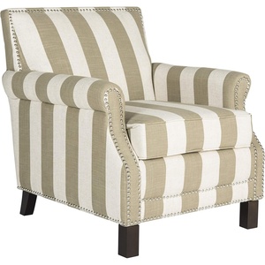 image:imageSafavieh Mercer Collection Charles Beige Linen Club ChairOlive  White