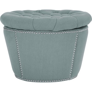 image:imageSafavieh Mercer Collection Vanessa Storage Ottoman TaupeSky Blue