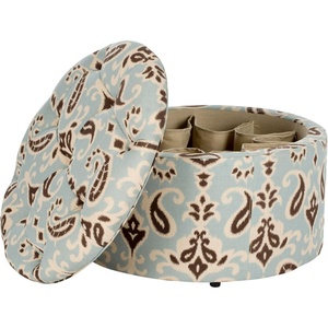image:imageSafavieh Mercer Collection Victoria Beige Linen Shoe OttomanLight Blue