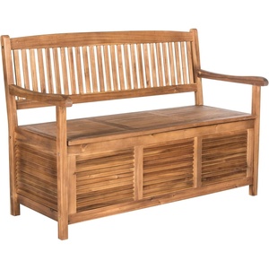 image:imageSafavieh Outdoor Collection Brisbane Grey Storage BenchNatural
