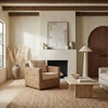 image:imageSAFAVIEH Couture Home Collection Gregory NaturalBeige Cushion Water Hyacinth Accent Chair Fully Assembled