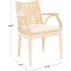 image:imageSAFAVIEH Furniture  Gianni Rattan Arm Chair  Brown amp Black  Solid Wood  Coastal OpenArm Design  Ideal for Living Room Sunroom Bedroom 198 Seat Height SEA4011ANatural  White Washed