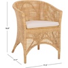 image:imageSAFAVIEH Home Collection  Taina Coastal Natural Rattan Accent Chair with Cushion Barrel Back Design Fully Assembled ACH6534ANaturalWhite