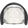 image:imageSAFAVIEH Home Collection  Wade Light Oak Teak Wood Arm Chair with Woven Leather Seat Fully Assembled MidCentury Modern Accent Chair FOX1003AWhiteBlack