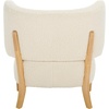 image:imageSAFAVIEH Home Collection Jakoda OffWhite amp Natural Solid Wood Wingback Accent Chair Fully AssembledOff WhiteNatural