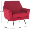 image:imageSafavieh Accent Chair Normal Light Grey VelvetMaroon