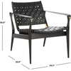 image:imageSafavieh Couture Collection Dilan White and Light Brown Leather Safari ChairBlack  Black