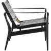 image:imageSafavieh Couture Collection Dilan White and Light Brown Leather Safari ChairBlack  Black