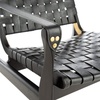 image:imageSafavieh Couture Collection Dilan White and Light Brown Leather Safari ChairBlack  Black