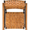 image:imageSafavieh Couture Collection Dilan White and Light Brown Leather Safari ChairBlack  Brown