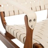 image:imageSafavieh Couture Collection Dilan White and Light Brown Leather Safari ChairCream  Light Brown