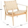 image:imageSafavieh Couture Collection Dilan White and Light Brown Leather Safari ChairWhite