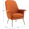 image:imageSafavieh Couture Home Aimee Retro Glam Dusty Rose Pink Velvet Arm ChairSienna  Gold