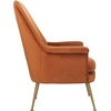 image:imageSafavieh Couture Home Aimee Retro Glam Dusty Rose Pink Velvet Arm ChairSienna  Gold