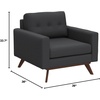 image:imageSafavieh Couture Home Gneiss MidCentury Modern Slate Grey Linen Arm Chair
