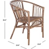 image:imageSafavieh Home Adriana Coastal Black Rattan Set of 2 Accent Chair ACH6505ASET2Grey White Wash