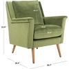 image:imageSafavieh Home Astrid Navy and Natural Oak MidCentury Arm ChairOlive  Natural