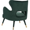 image:imageSafavieh Home Blair Retro Glam Shale Velvet and Gold Wingback Accent ChairForest Green  Gold