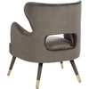 image:imageSafavieh Home Blair Retro Glam Shale Velvet and Gold Wingback Accent ChairShale  Gold