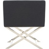 image:imageSafavieh Home Collection Celine Navy and Chrome Modern Glam Cross Leg ChairBlack  Chrome